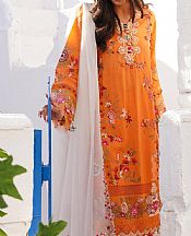 Sana Safinaz Safety Orange Lawn Suit- Pakistani Designer Lawn Suits