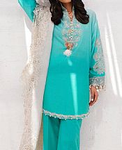 Sana Safinaz Turquoise Lawn Suit- Pakistani Designer Lawn Suits