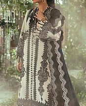 White/Black Slub Suit- Pakistani Winter Dress
