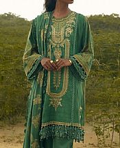 Emerald Green Slub Suit- Pakistani Winter Dress