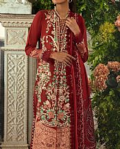 Scarlet Slub Suit- Pakistani Winter Clothing
