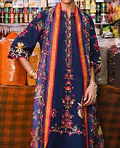 Navy Blue Lawn Suit
