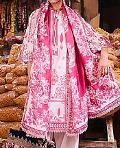Off White/Pink Lawn Suit