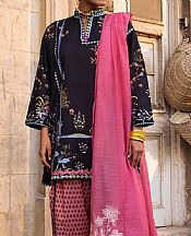 Black/Pink Lawn Suit