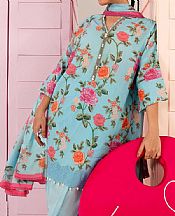 Sana Safinaz Sky Blue Lawn Suit- Pakistani Designer Lawn Suits