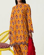 Sana Safinaz Cadmium Orange Lawn Suit (2 pcs)- Pakistani Designer Lawn Suits