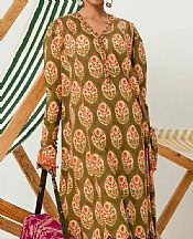 Sana Safinaz Olive Lawn Suit (2 pcs)- Pakistani Lawn Dress