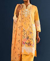 Sana Safinaz Golden Yellow Lawn Suit- Pakistani Designer Lawn Suits