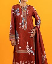 Sana Safinaz Pale Carmine Lawn Suit- Pakistani Designer Lawn Suits