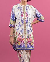 Sana Safinaz Off White Lawn Suit (2 pcs)- Pakistani Lawn Dress
