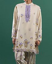 Sana Safinaz Ivory Lawn Suit (2 pcs)- Pakistani Designer Lawn Suits