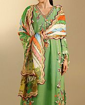 Sana Safinaz Pastel Green Lawn Suit- Pakistani Designer Lawn Suits
