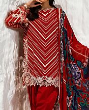Sana Safinaz Dark Red Lawn Suit- Pakistani Designer Lawn Suits