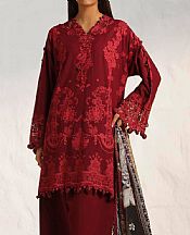 Sana Safinaz Maroon Lawn Suit- Pakistani Designer Lawn Suits
