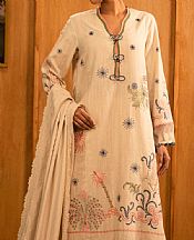 Sana Safinaz Tan Slub Suit- Pakistani Winter Clothing