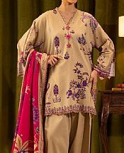 Sana Safinaz Beige Linen Suit- Pakistani Winter Dress