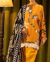 Sana Safinaz Orange Linen Suit- Pakistani Winter Clothing