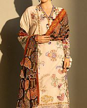 Sana Safinaz Ivory Lawn Suit- Pakistani Lawn Dress