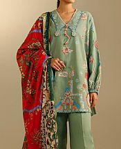 Sana Safinaz Sage Green Lawn Suit- Pakistani Designer Lawn Suits