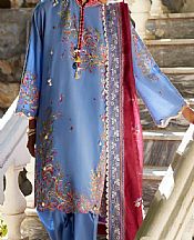 Sana Safinaz Blue Lawn Suit- Pakistani Designer Lawn Suits