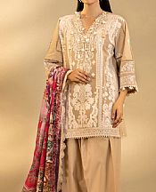 Sana Safinaz Tan Lawn Suit- Pakistani Lawn Dress