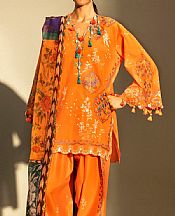 Sana Safinaz Orange Lawn Suit- Pakistani Lawn Dress