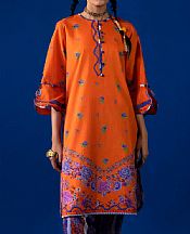 Sana Safinaz Bright Orange Lawn Suit (2 pcs)- Pakistani Designer Lawn Suits