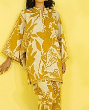 Mustard Lawn Kurti- Pakistani Designer Lawn Dress