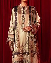 Ivory Satin Suit- Pakistani Designer Chiffon Suit