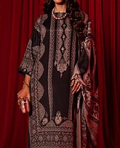 Black Satin Suit- Pakistani Designer Chiffon Suit