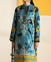 Pacific Blue Lawn Kurti- Pakistani Designer Lawn Dress