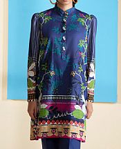 Navy Blue Lawn Kurti- Pakistani Designer Lawn Dress
