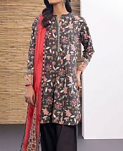 Dark Grey Cotton Suit (2 Pcs)- Pakistani Winter Dress