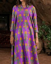 Sapphire Violet Khaddar Kurti- Pakistani Winter Dress
