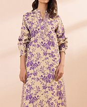 Sapphire Ivory/Lavender Lawn Kurti- Pakistani Designer Lawn Suits