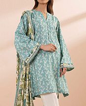 Sapphire Teal Lawn Suit (2 Pcs)- Pakistani Designer Lawn Suits
