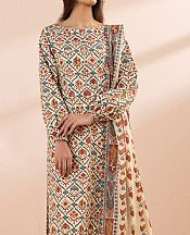 Sapphire Ivory/Maroon Lawn Suit (2 Pcs)- Pakistani Lawn Dress