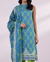 Sapphire Turquoise/Green Lawn Suit- Pakistani Designer Lawn Suits