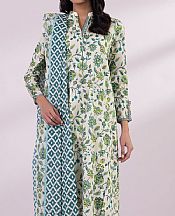 Sapphire White/Green Lawn Suit (2 Pcs)- Pakistani Designer Lawn Suits