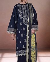 Navy Cotton Suit- Pakistani Winter Dress