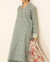 Sapphire Grey Khaddar Suit- Pakistani Winter Clothing