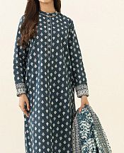 Sapphire Blue Khaddar Suit- Pakistani Winter Dress