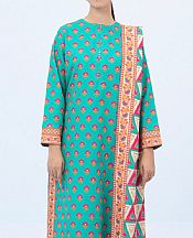 Turquoise Khaddar Suit