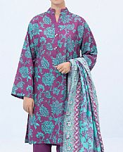 Plum/Cyan Khaddar Suit