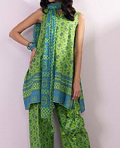 Sapphire Green Lawn Suit- Pakistani Designer Lawn Suits