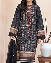 Black Lawn Suit (2 Pcs)- Pakistani Designer Lawn Dress