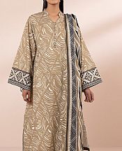 Sapphire Beige Lawn Suit (2 Pcs)- Pakistani Lawn Dress