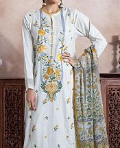 White Dobby Suit (2 Pcs)- Pakistani Designer Lawn Dress