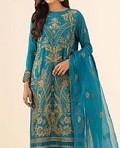 Turquoise Silk Suit- Pakistani Chiffon Dress