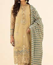 Sand Gold Organza Suit- Pakistani Designer Chiffon Suit